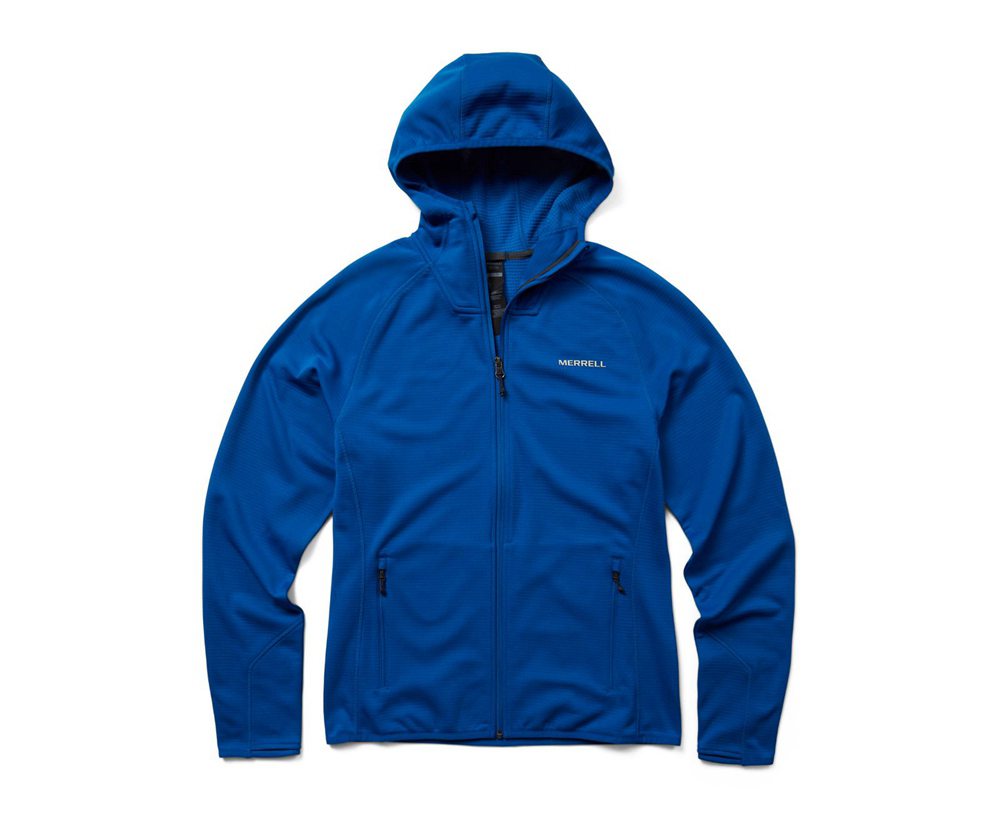 Merrell Jakker Herre - Terrain Geotex Full Zip Hoodie - Blå - LMU402375